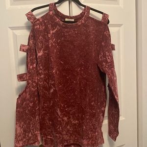 NWT Oddy burgundy and blush splatter shirt sz 3XL